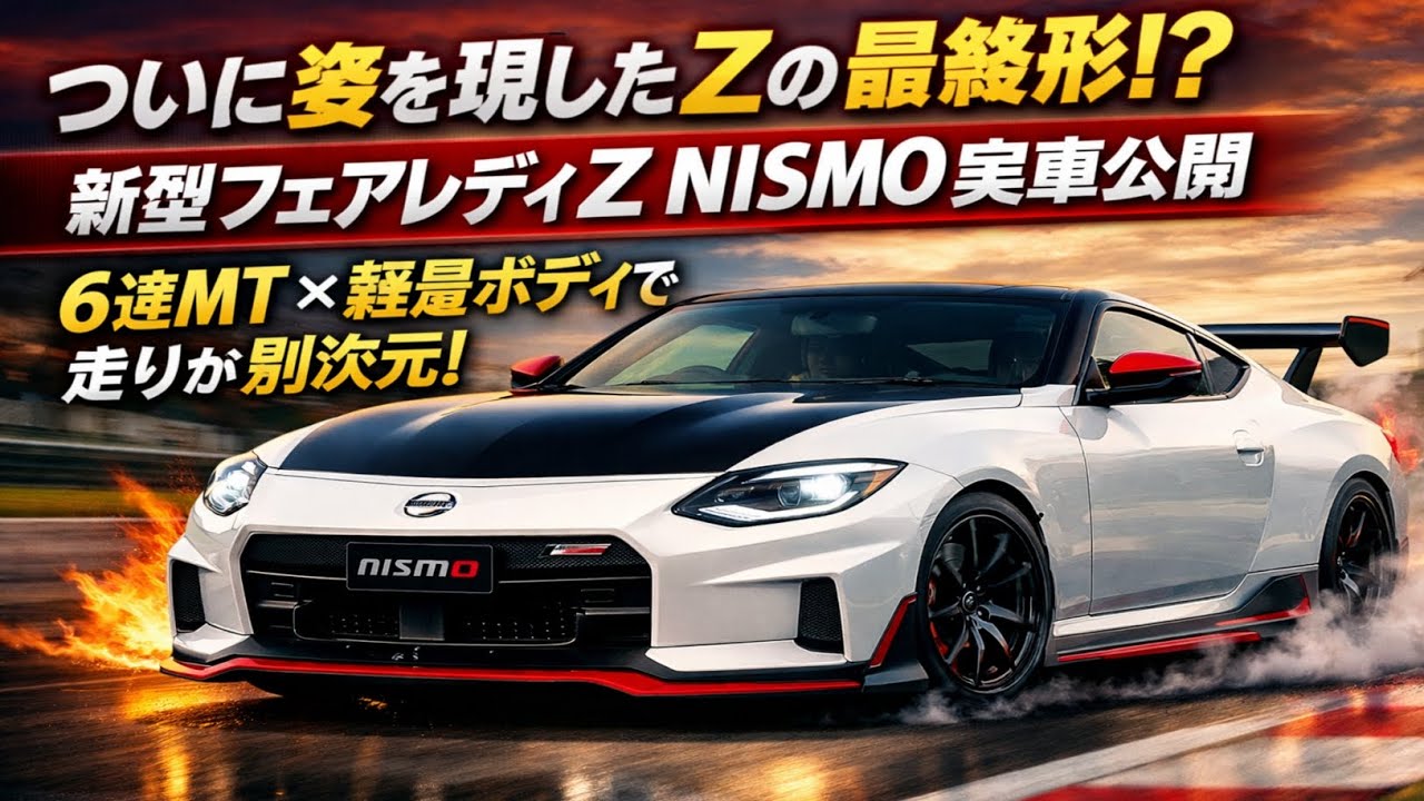 🔥🏎️ ついに姿を現したZの最終形!? 新型フェアレディZ NISMO実車公開｜6速MT×軽量ボディで走りが別次元！