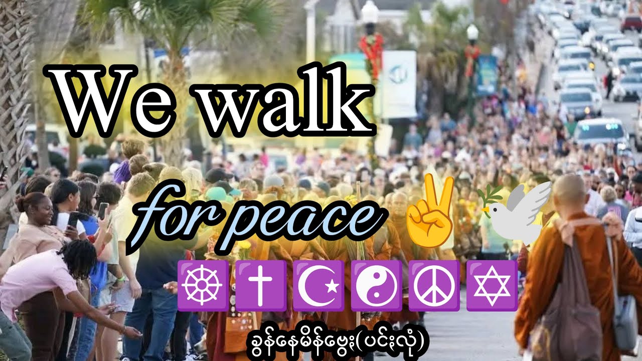 We walk for peace ✌️🕊️ Buddhist monks