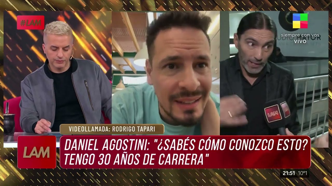 🔴 DANIEL AGOSTINI vs. RODRIGO TAPARI: estalló la polémica de la MOVIDA TROPICAL