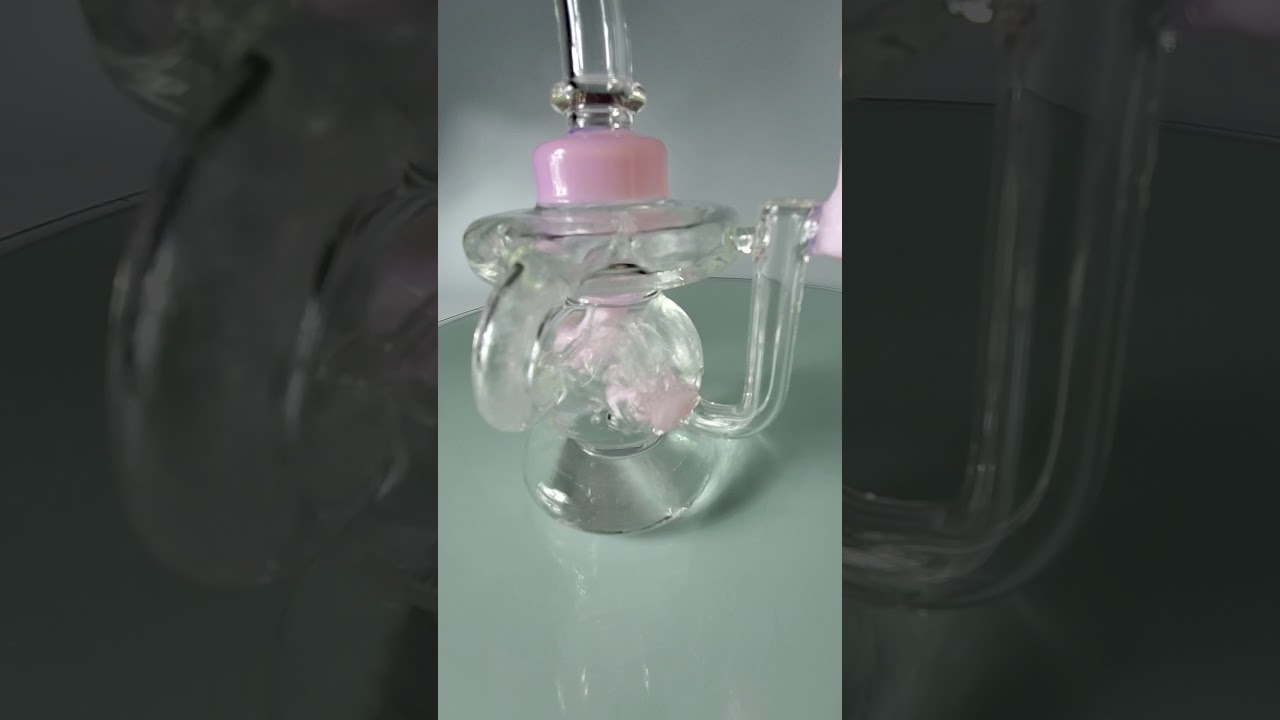 Water Test Function Video Soul Glass S2052 Stemless Recycler Inline Percolator WITH Quartz Banger