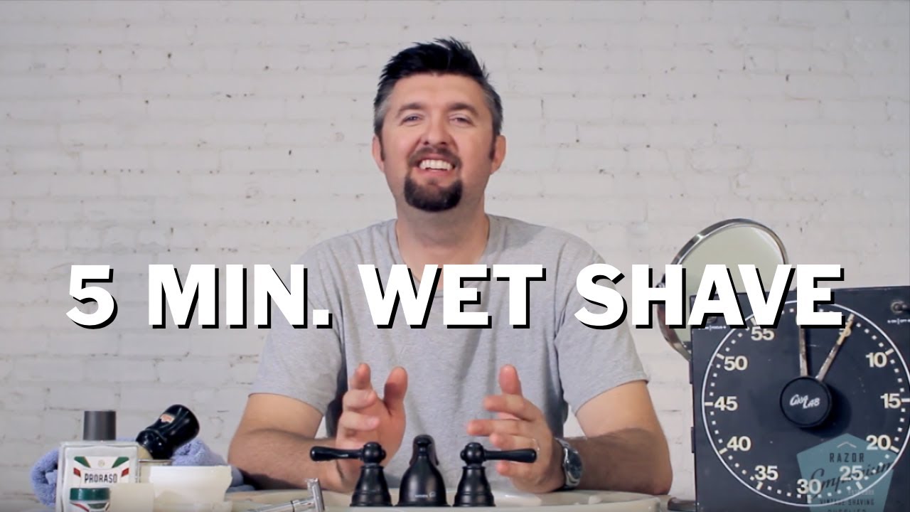 Can it be done?! 5 min Double Edge Safety Razor Wet Shave Challenge! #5minWetShave