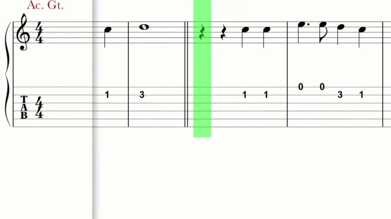 500 miles_Easy version (Notes, TAB & backing track).
