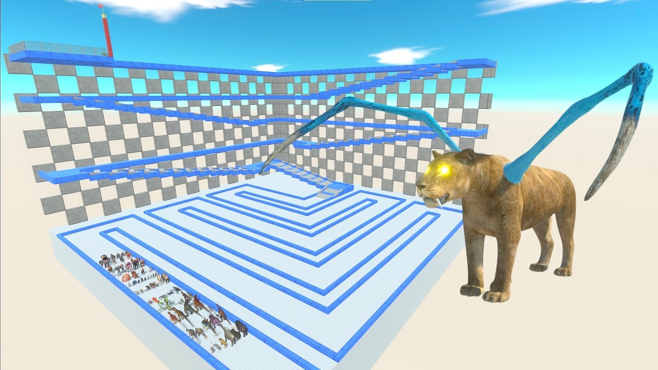 ESCAPE FROM ALIEN SMILODON #2 - Animal Revolt Battle Simulator