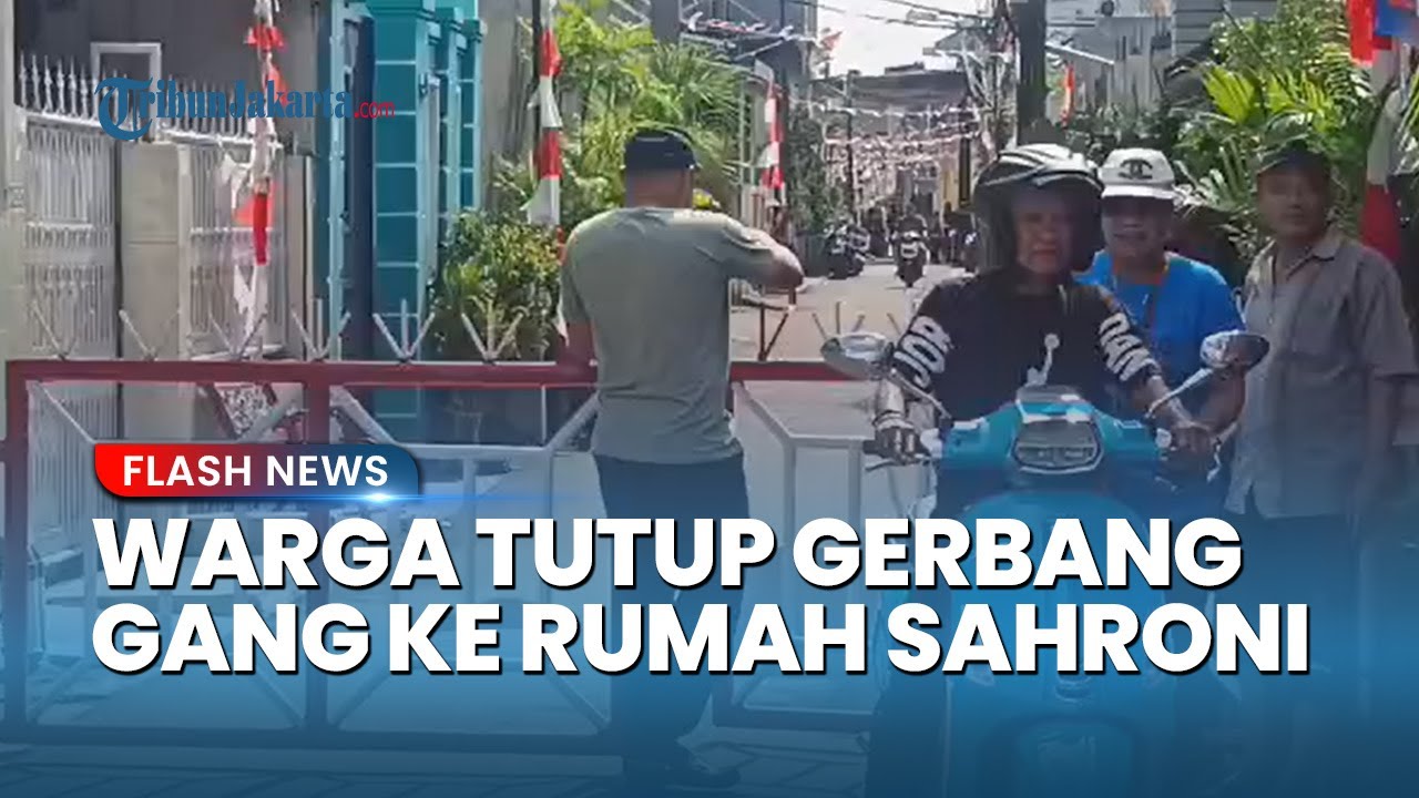 Portal ke Gang Rumah Anggota DPR RI Ahmad Sahroni di Tanjung Priok Ditutup