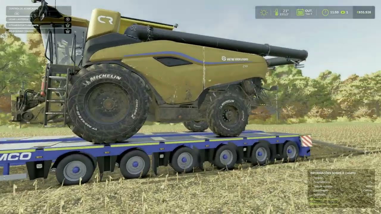 Farming Simulator 25 Idu Faraó Transporte de Ceifeira