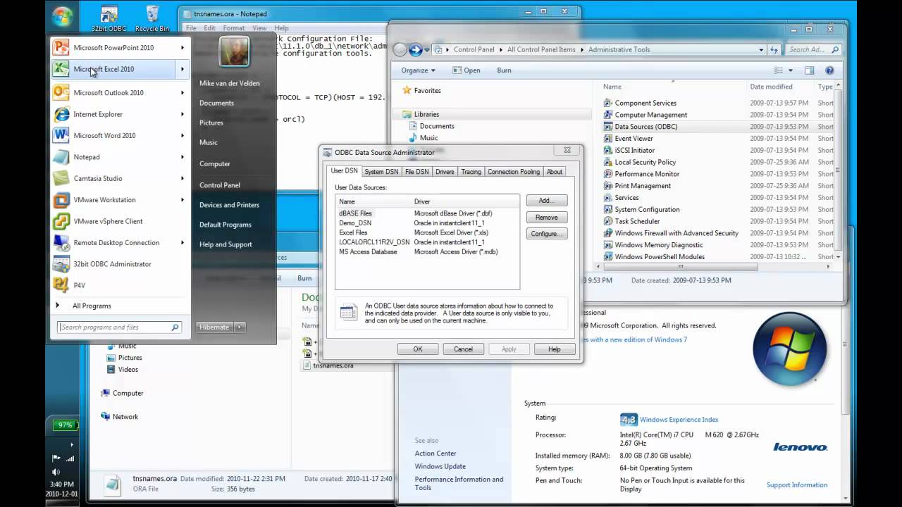 How to configure Microsoft Excel to connect to an Oracle Database