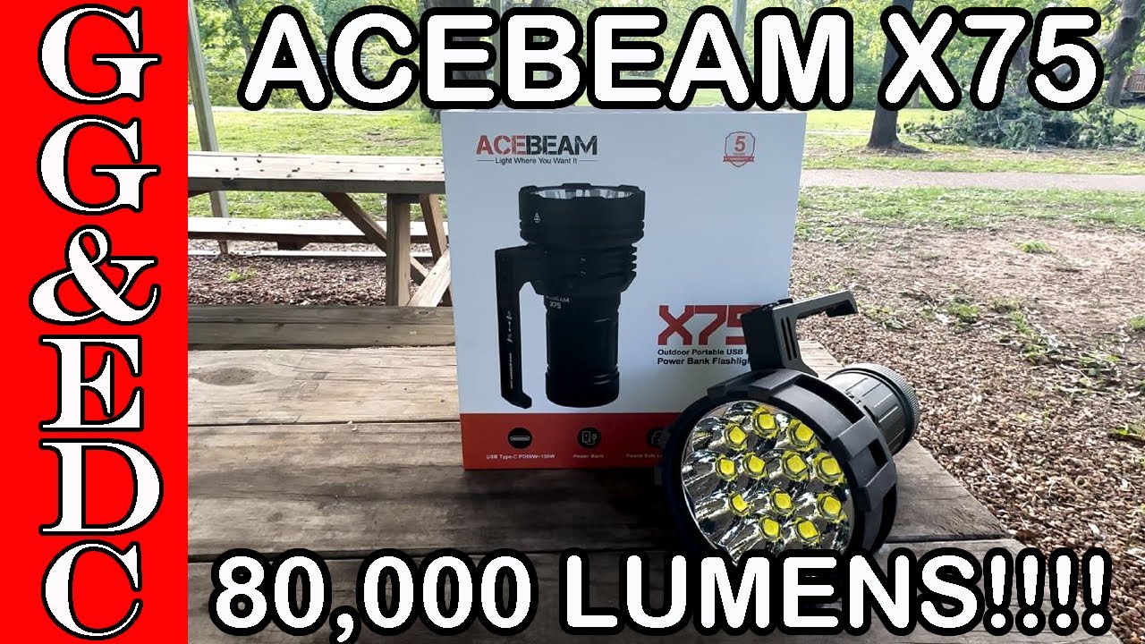 Acebeam X75 Review: An 80,000 Lumen Monster Flashlight!