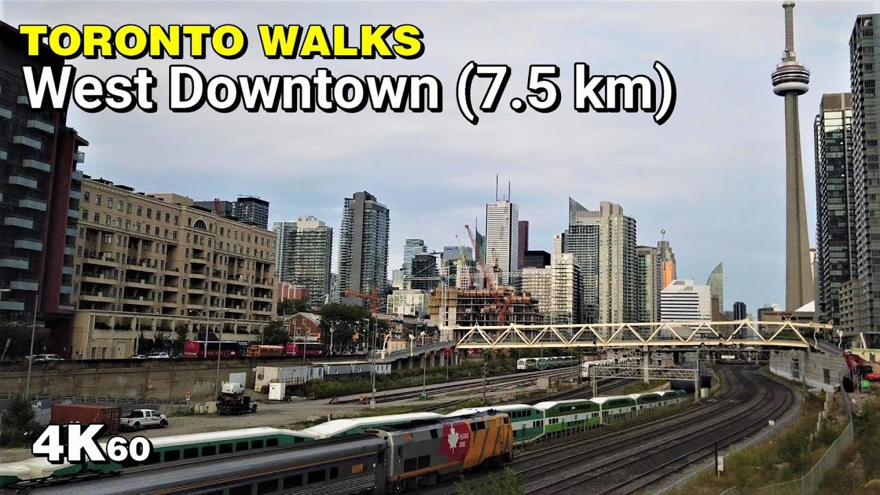 West Downtown Toronto Walk - From Yonge & Queens Quay to Koreatown [4K60]