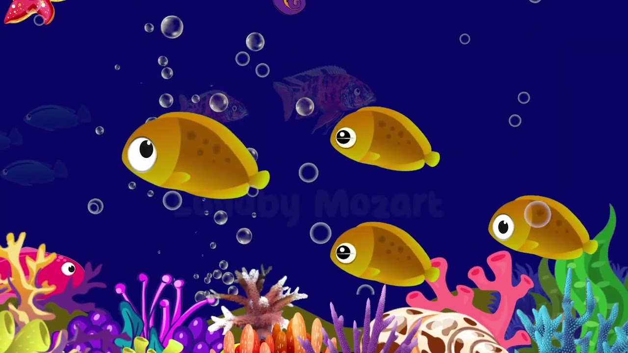 Baby sleep music 💤 Lullabу and Calming Undersea Animation 🐟 Soothing fishes #1016 #sleepmusic #fish