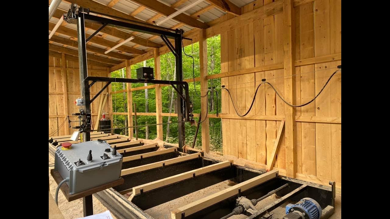 Custom built electric chainsaw slab mill 7’ wide cut
