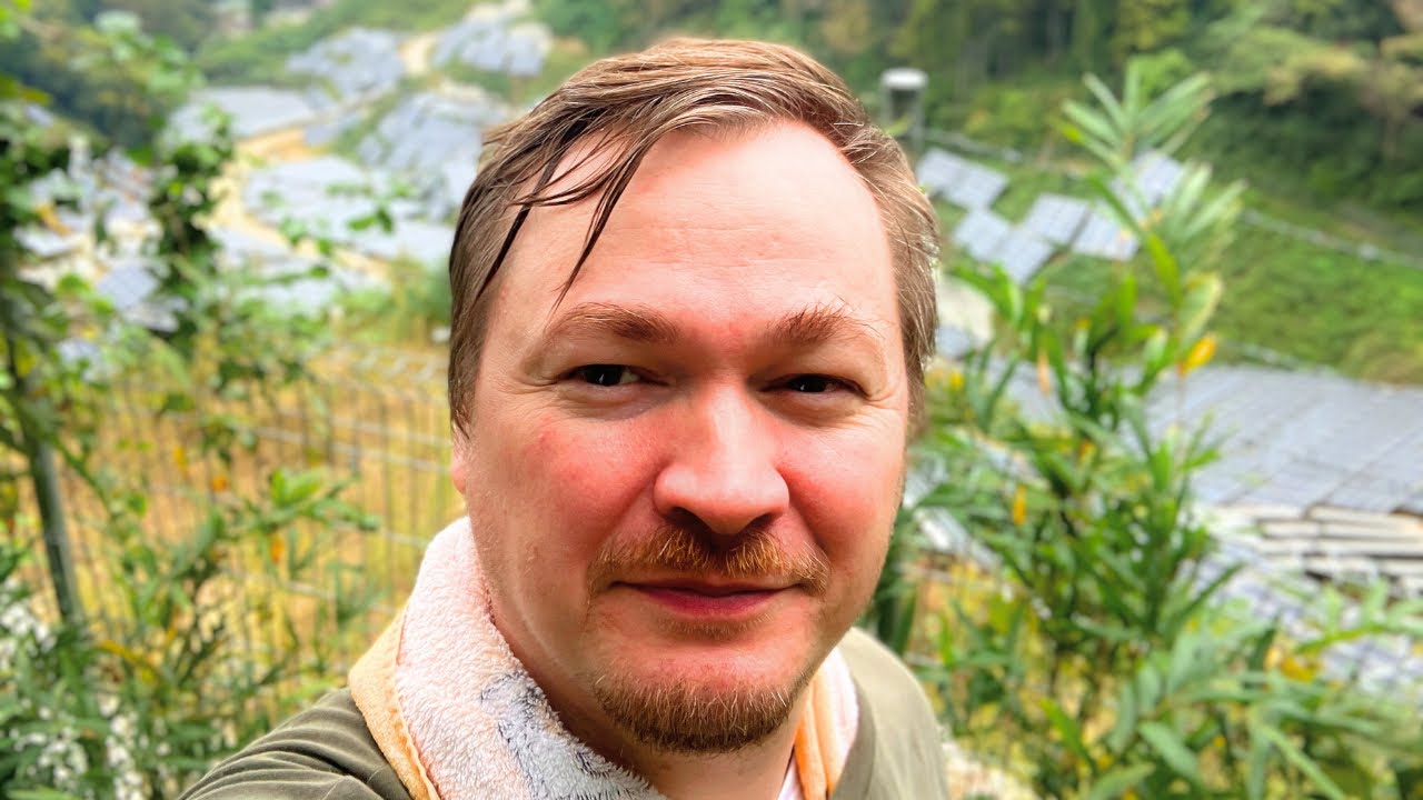 A forest walk to a misty solar panel field along a rainy bay 🌳💧 | World English School Today