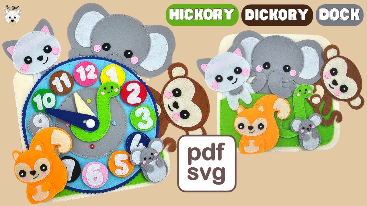 How to Make Quiet Book, Hickory Dickory Dock, Clock Page Tutorial