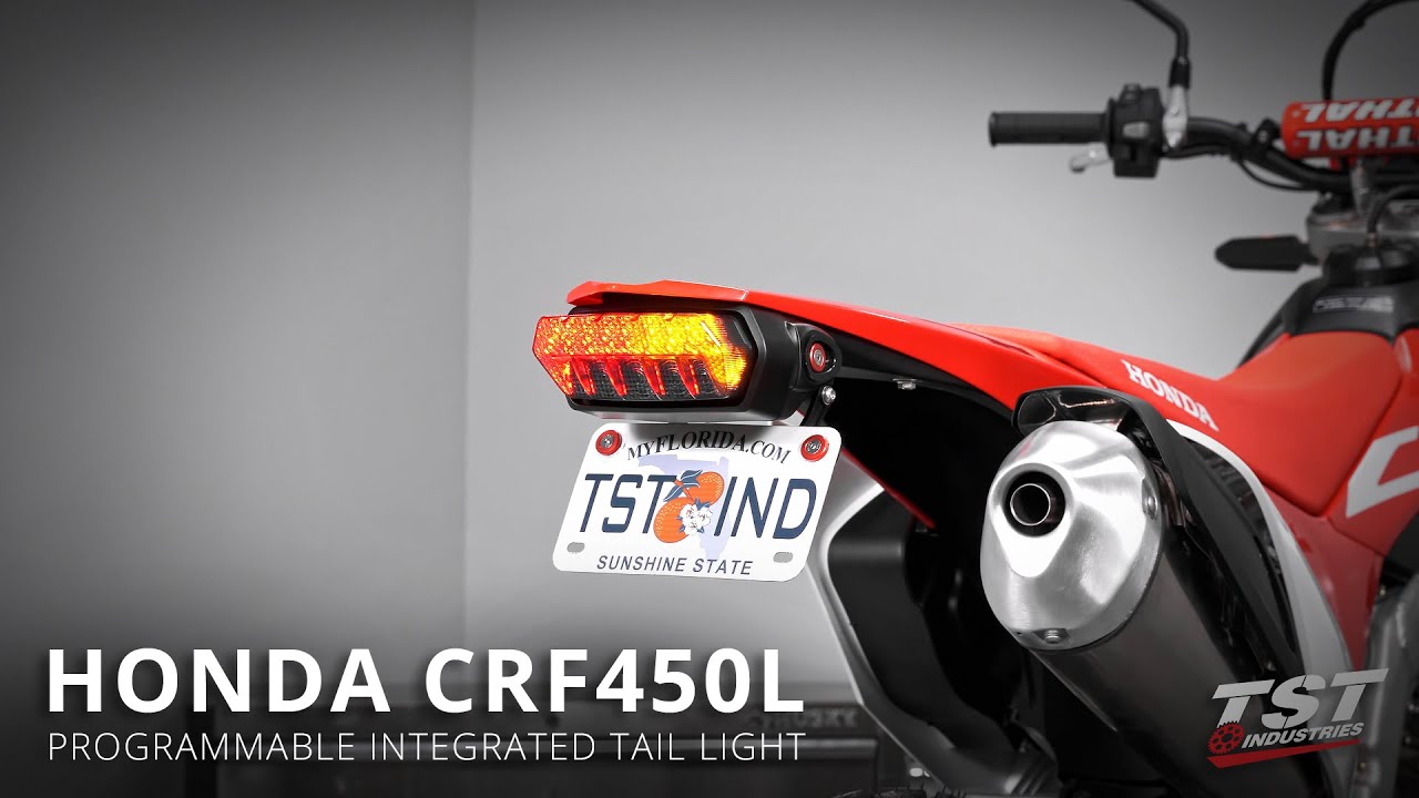 Как установить программируемый интегрированный задний фонарь на Honda CRF450L 2019+ года выпуска ...