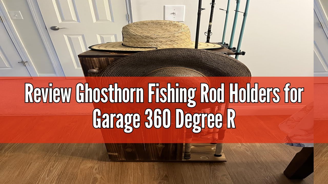 Review Ghosthorn Fishing Rod Holders for Garage 360 Degree Rotating Fishing Rod Rack Pole Holders