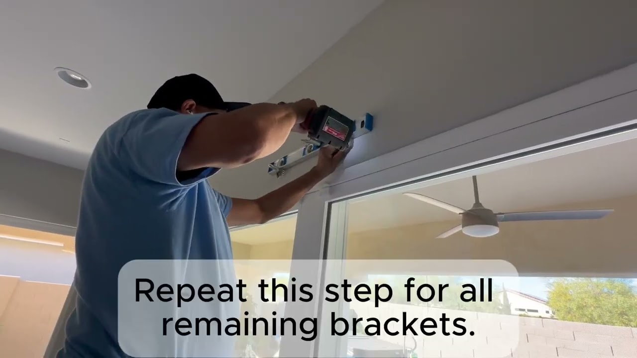 How to install motorized roller shades on patio doors.