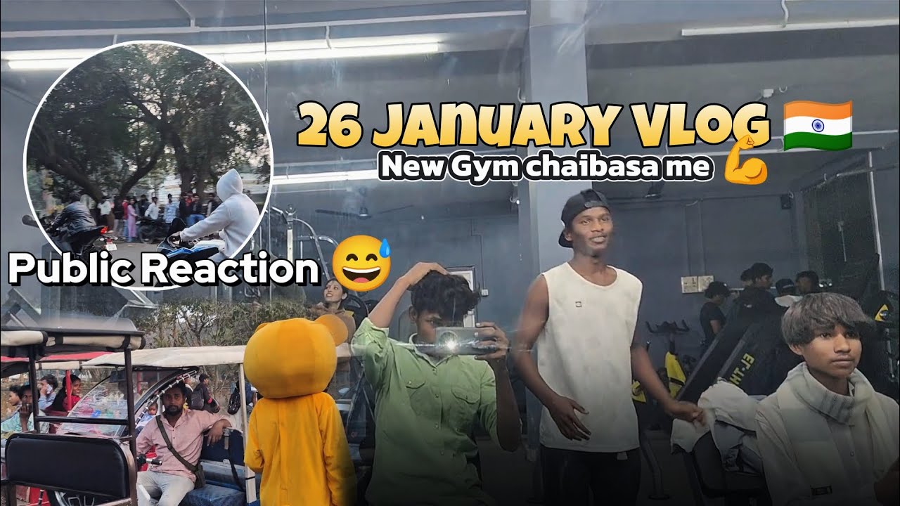 26 January Vlog 🇮🇳, Public Reaction 👀Panda 🐼 ko dekh kar 😅...#jharkhand #chaibasa #26january #2026