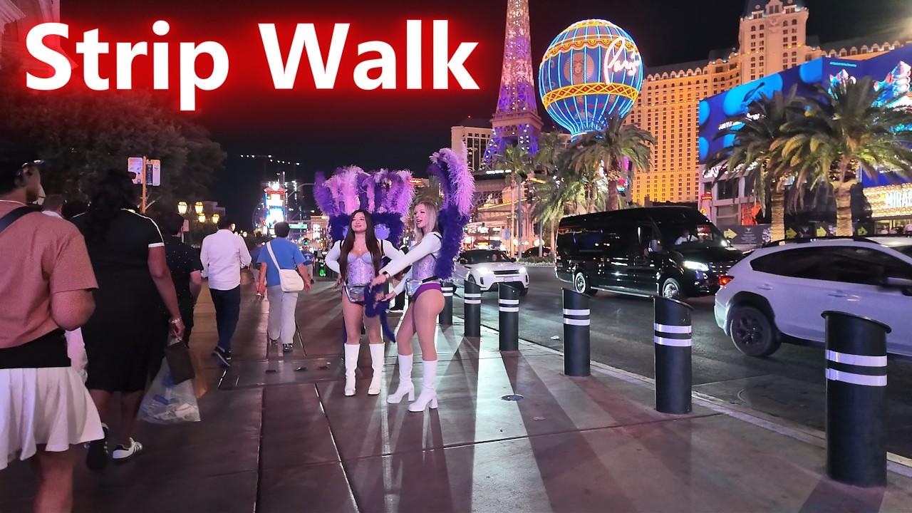Las Vegas center Strip walk Friday night