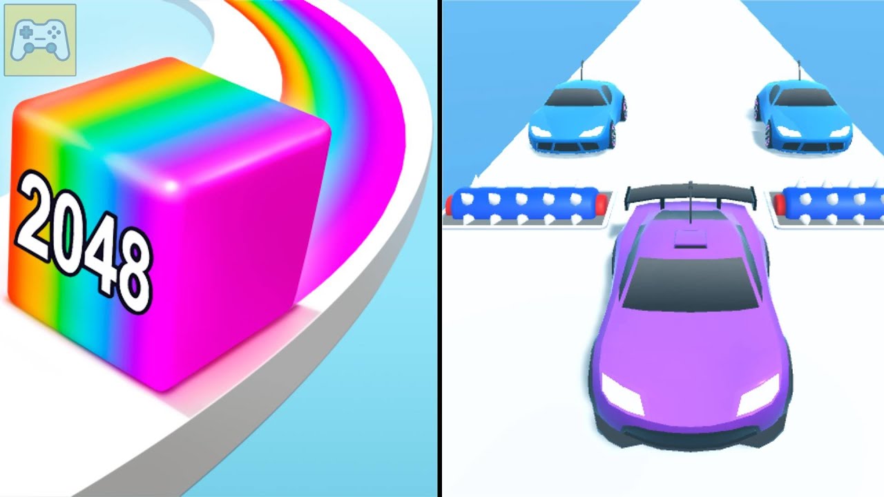 Jelly Run 2048 vs Merge Car Run ✦ ASMR Gameplay Android iOS • 2048 Number Merge Race Games (2)