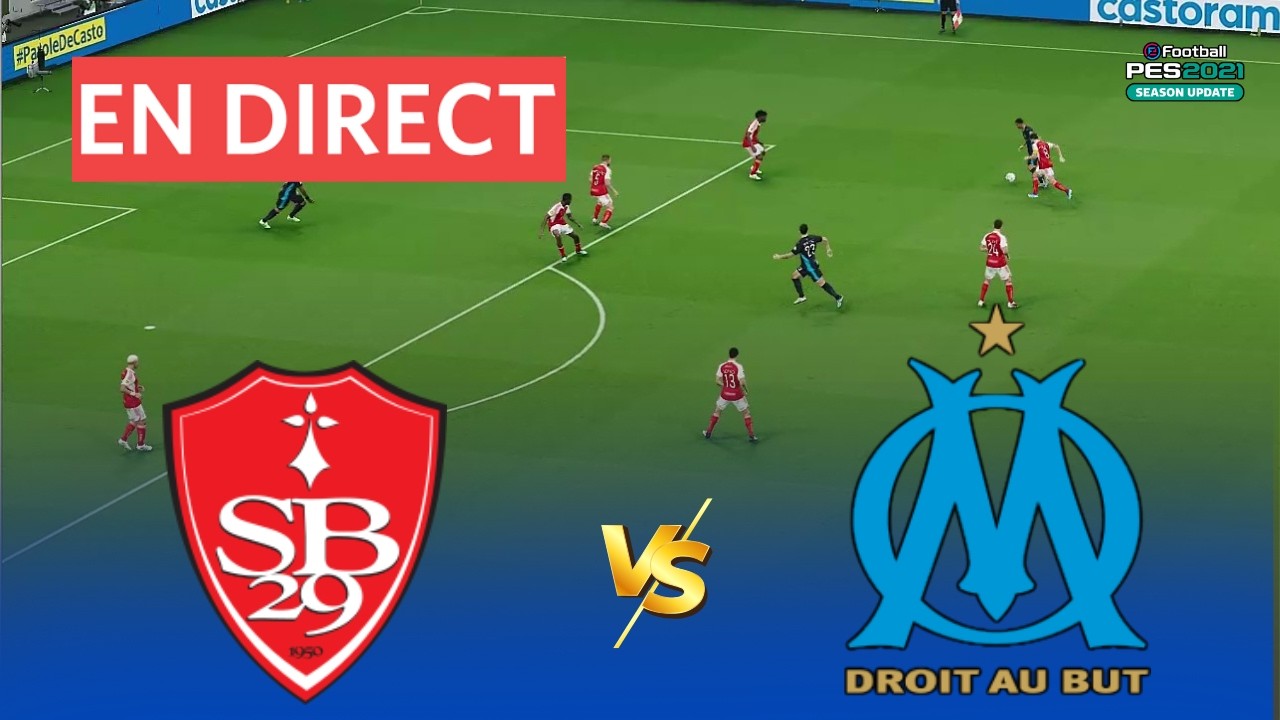 EN DIRECT - Marseille contre Brestois | Simulation complète du match de Ligue 1 2025 | PES 2021