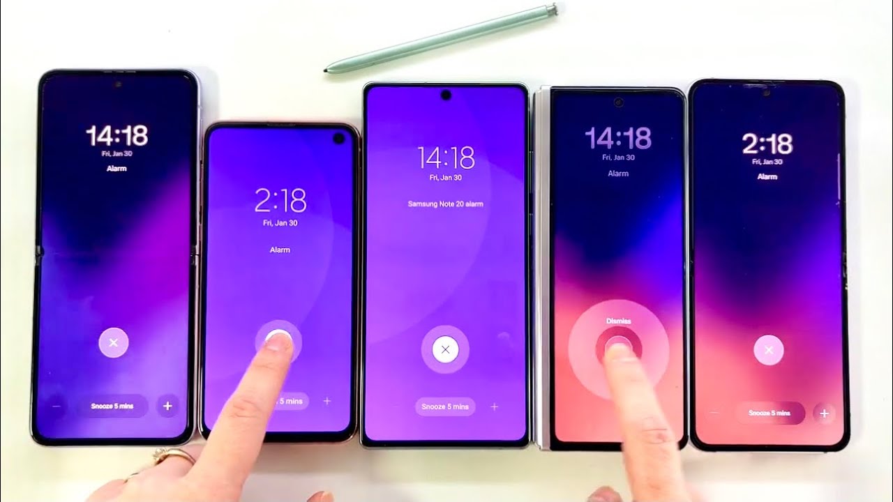 Samsung Galaxy Note20, Z Fold3, Z Flip 3, Z Flip 5, Galaxy A55, Galaxy S10e Alarm Clock + Timer 
