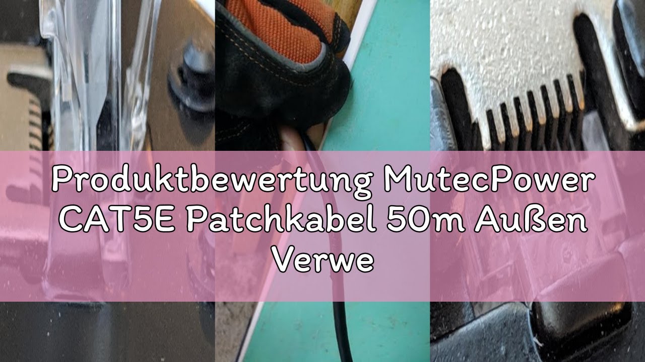 Produktbewertung MutecPower CAT5E Patchkabel 50m Außen Verwendung wasserdicht - UTP - Direct Burial