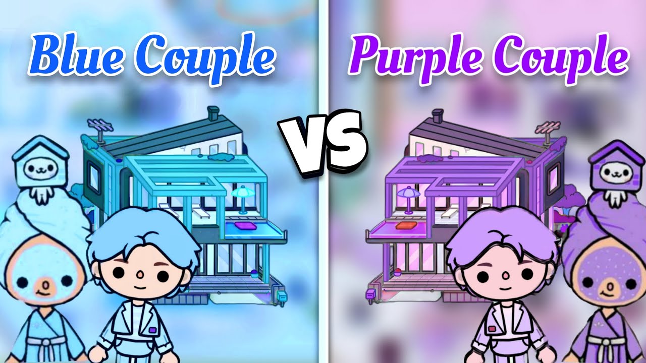 Фиолетовая пара 💜 против Синей пары 🩵😱 Преображение дома Toca Boca 😍 [ Toca Life World ]