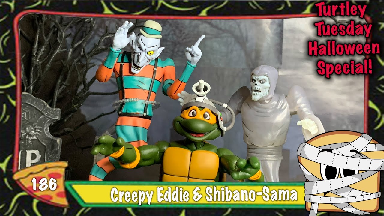 Фигурки NECA Хэллоуин-Жуткие Эдди и Сибано-Сама из TMNT