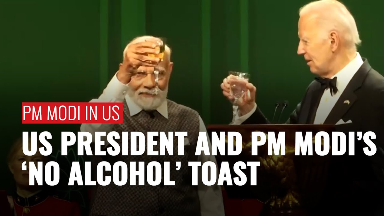 PM Modi And US President Share Light Moment Over 'No Alcohol' Drink During State Dinner