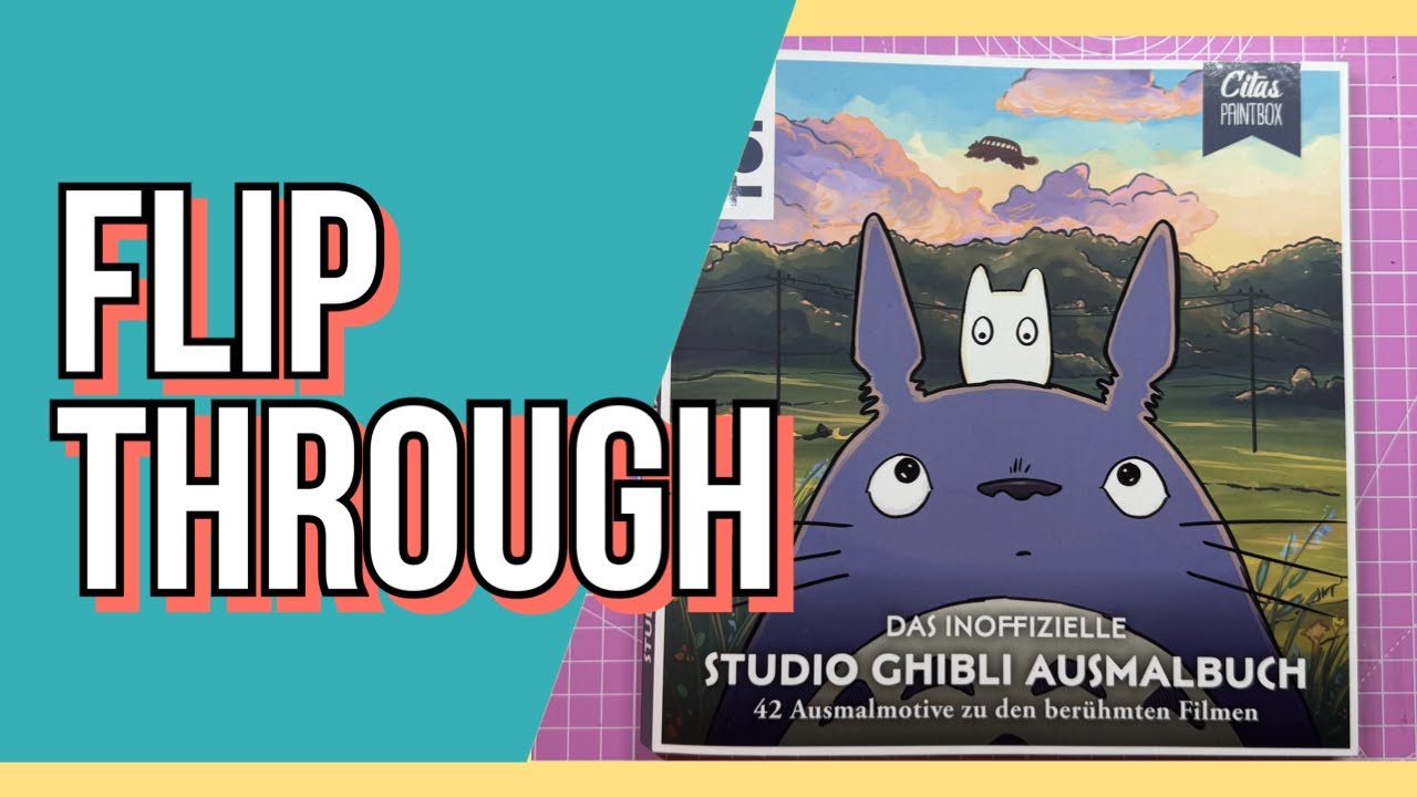 Flip Through -  STUDIO GHIBLI unofficial Colouring Book #studioghibli