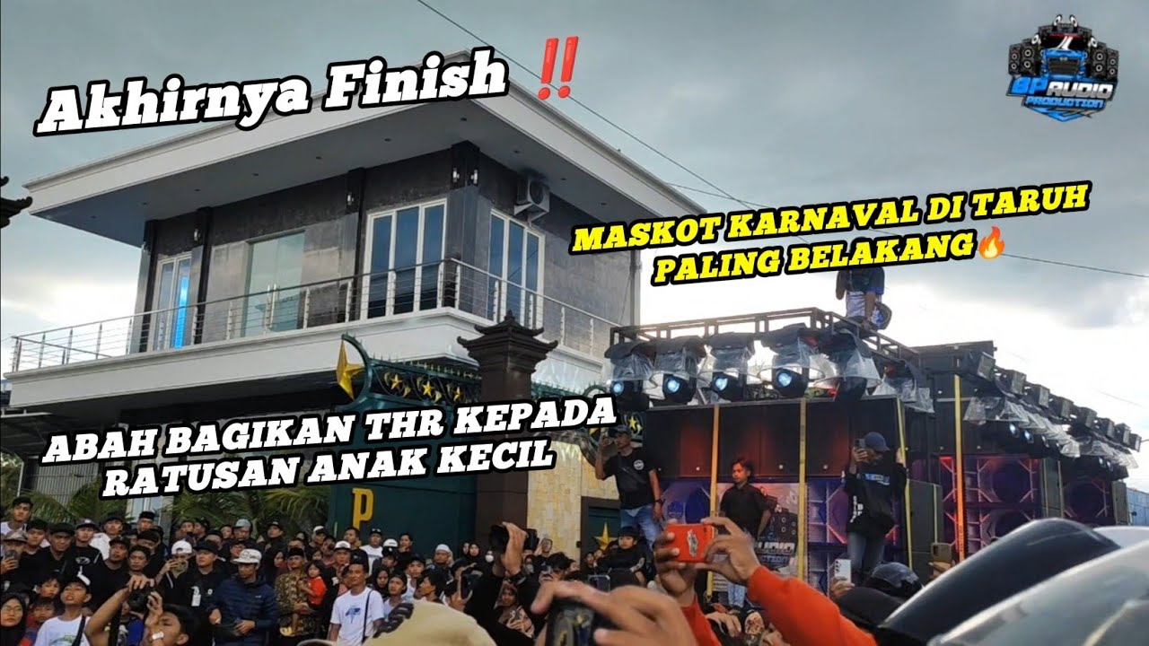 Maskot MONSTER Karnaval Akhirnya Finish, Warga Membludak, Abah Bagikan THR ke Ratusan Anak Kecil.