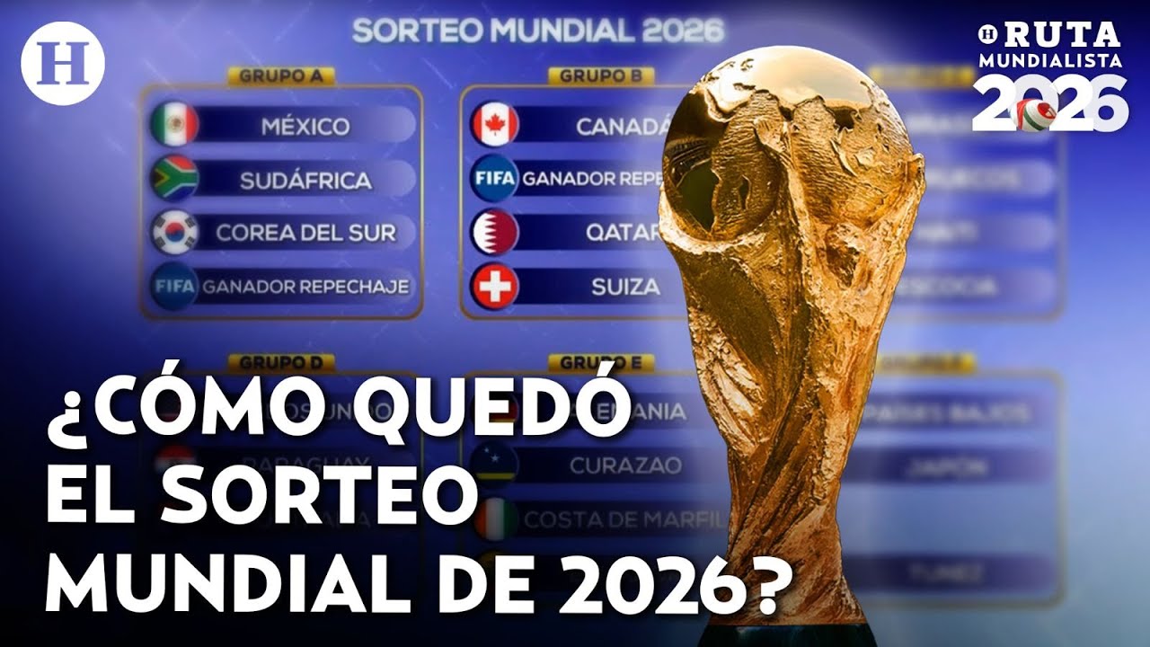 &iexcl;Listos los partidos del Mundial! As&iacute; quedaron conformados los grupos de la Copa del Mundo 2026