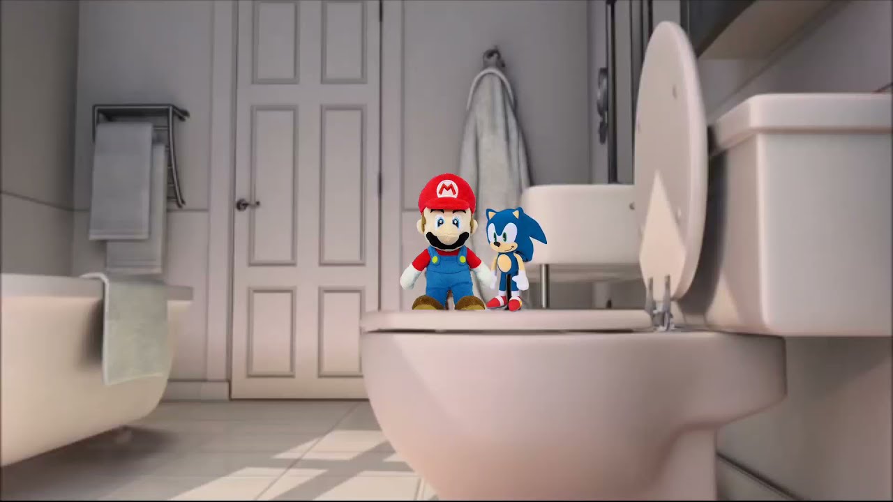 Flushed Away (ORIGINAL) Part 3: Mario tricks Sonic/Sonic gets flushed down the toilet