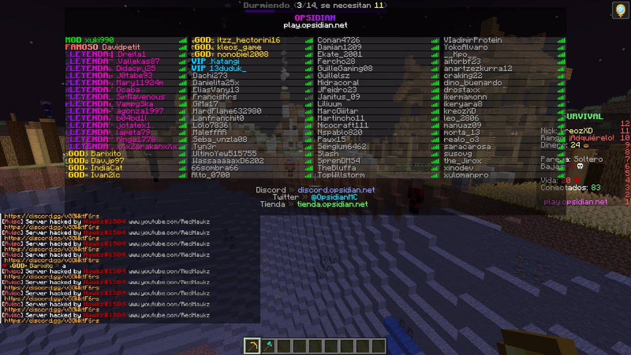Opsidian.net Server Griefing