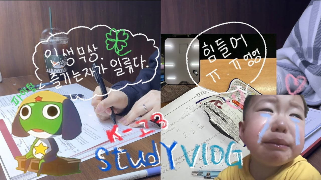 고3의 진짜 공부만하는 스터디 브이로그✏️| 08년생 고3 공부 브이로그 | study vlog