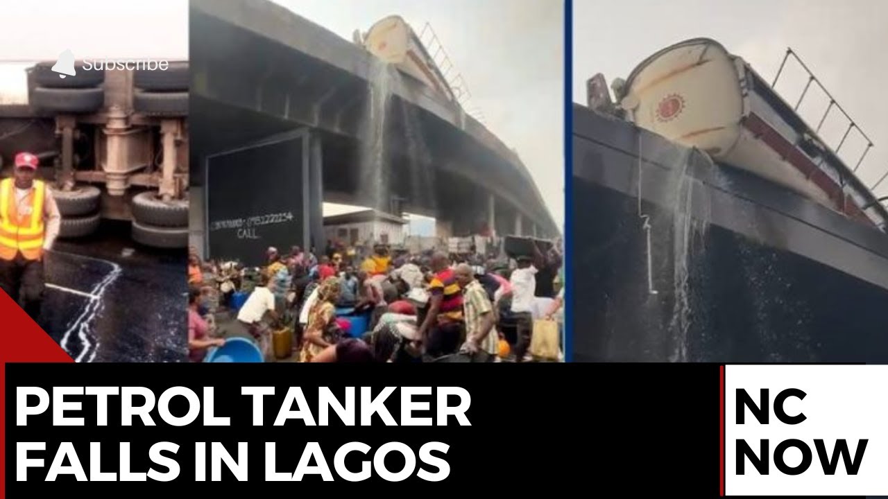Tanker Overturns on Tincan Liverpool Bridge: Residents Rush to Scoop Fuel