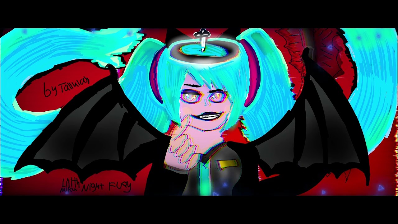 Finished art lilith miku night fury #nightcore 