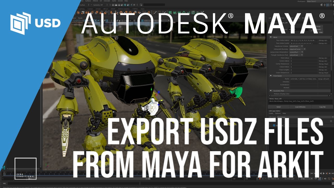 ARKit: Export USDZ files from Autodesk Maya 2022 tutorial
