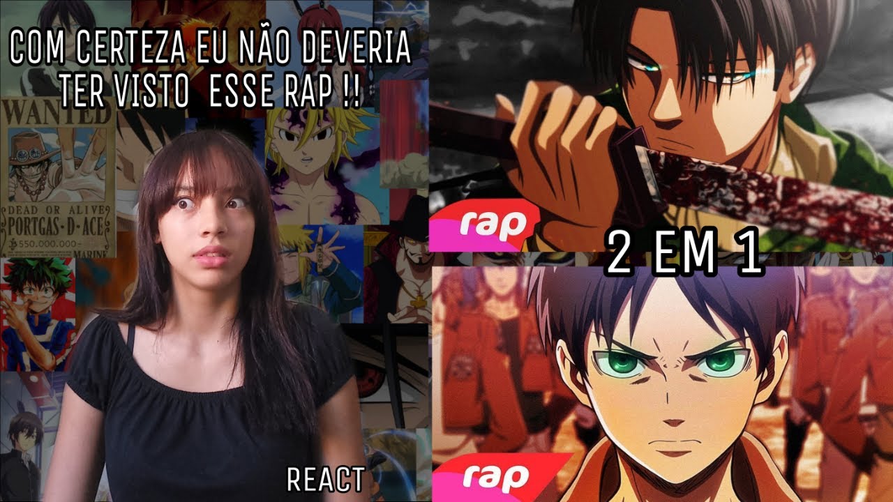 REACT 2 EM 1 |Rap do Eren | Rap do Levi  (Attack on Titan) | NERD HITS 7MZ