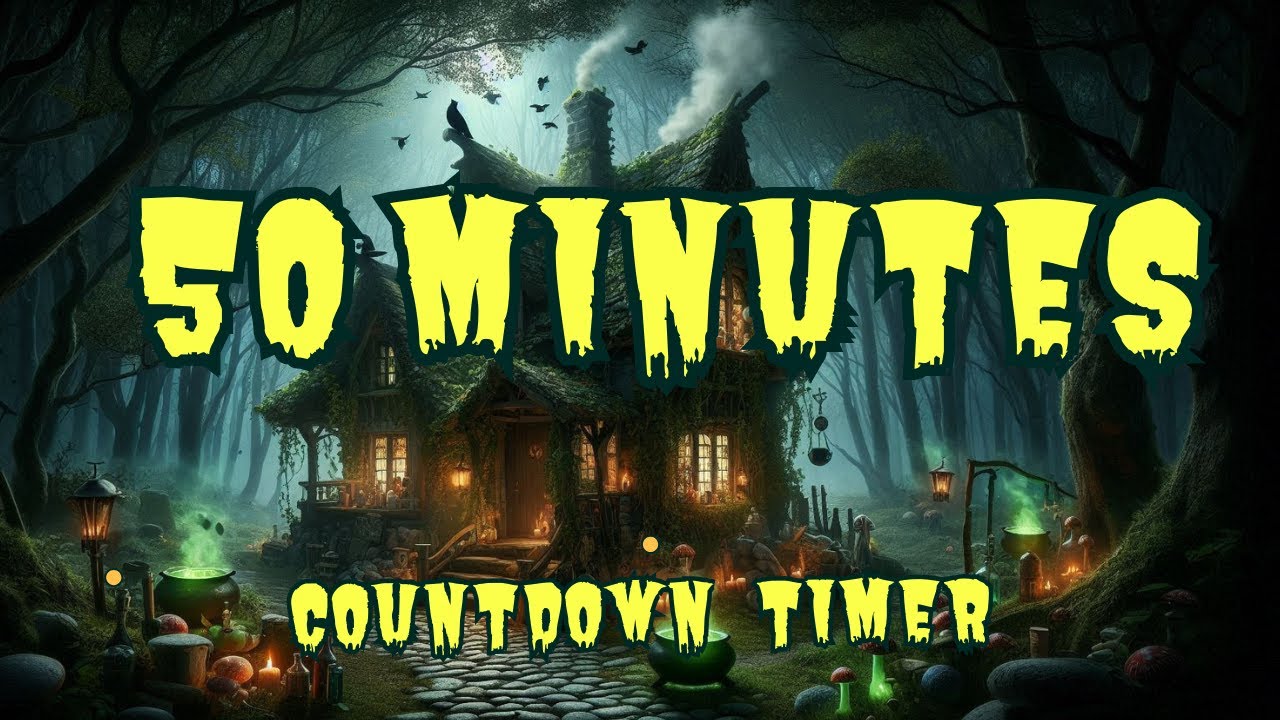 50 MINUTES 50:00 SCARY HALLOWEEN PARTY TIMER COUNTDOWN: Witch's Cottage 🧙‍♀️✨