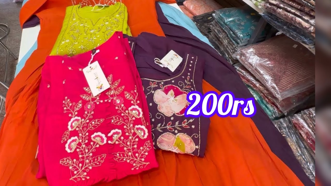 Chickpete Bangalore Wholesale Boutique Designer Kurthi Set Ffom 200rs/- Online Single Courier Avl