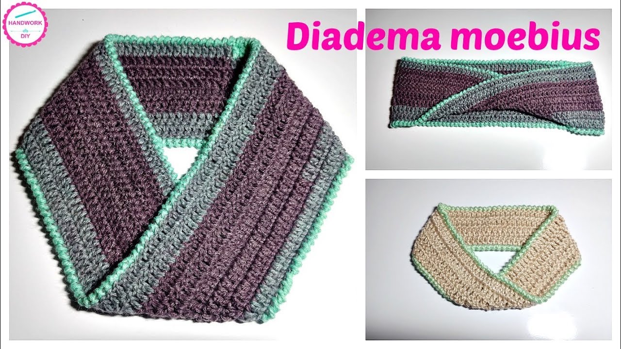 DIADEMA MOEBIUS CROCHET MUY FACIL