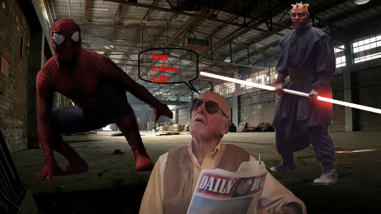 SPIDER MAN vs DARTH MAUL   Super Power Beat Down FANDUB Sunil Dip (me as every character)