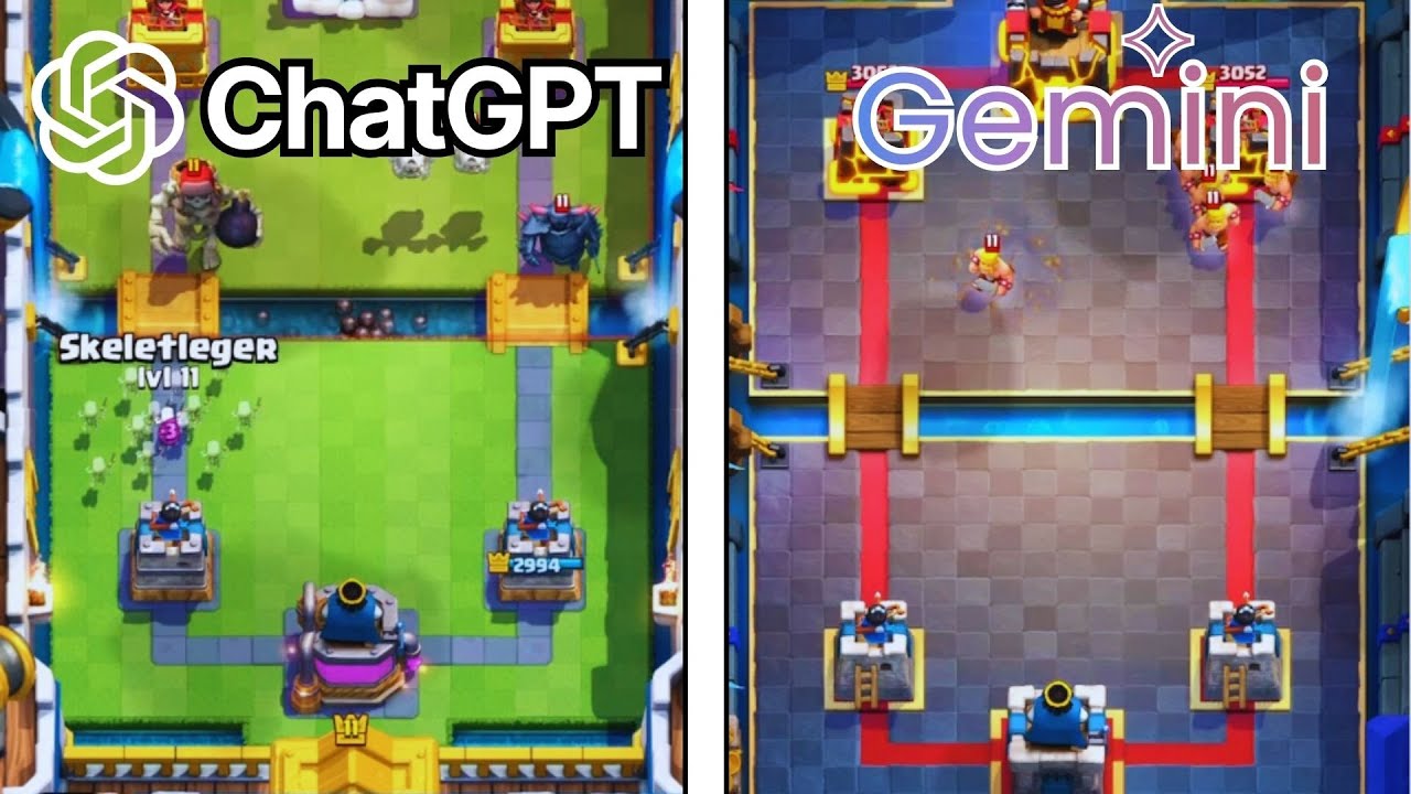 ChatGPT vs. Gemini: Clash Royal von Grund auf neu entwickeln