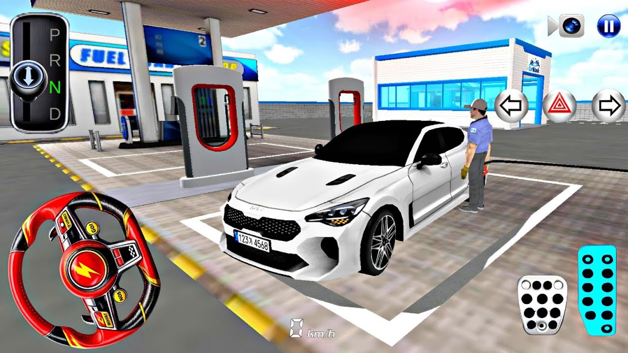 New Kia Stinger Refueling At Gas Station - 3D Driving Class - Android Gameplay