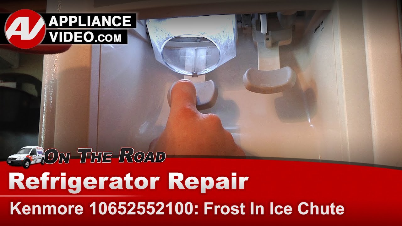 Kenmore Refrigerator Repair - Frost in Ice Chute - Ice Door Kit - Diagnostics & Troubleshooting