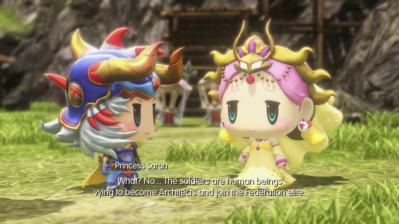 World of Final Fantasy Boss Bahamutian Commander and Giant Goblin