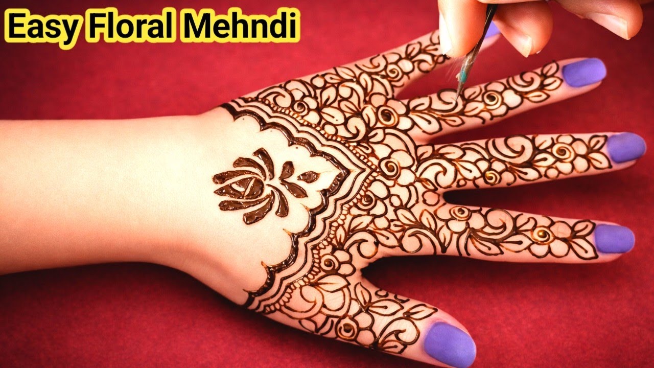 Hina Khan Wedding Mehendi Design Inspired - upgrade version l Celebrity Bridal Mehndi Step by Step  