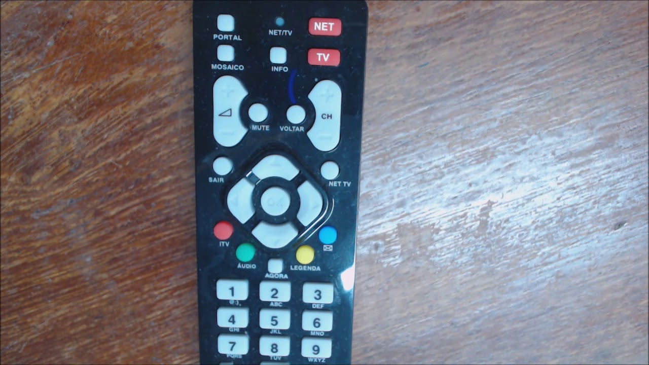 Como configurar controle universal da NET TV para ligar qualquer TV