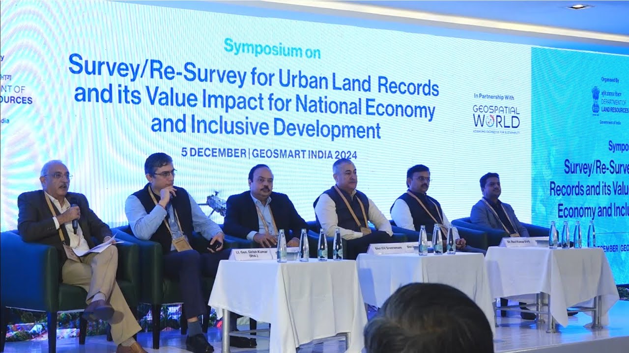 Symposium on Survey/Re-Survey for Urban Land Records : Naksha on 5 Dec 24 , Geosmart 2024 - Part1