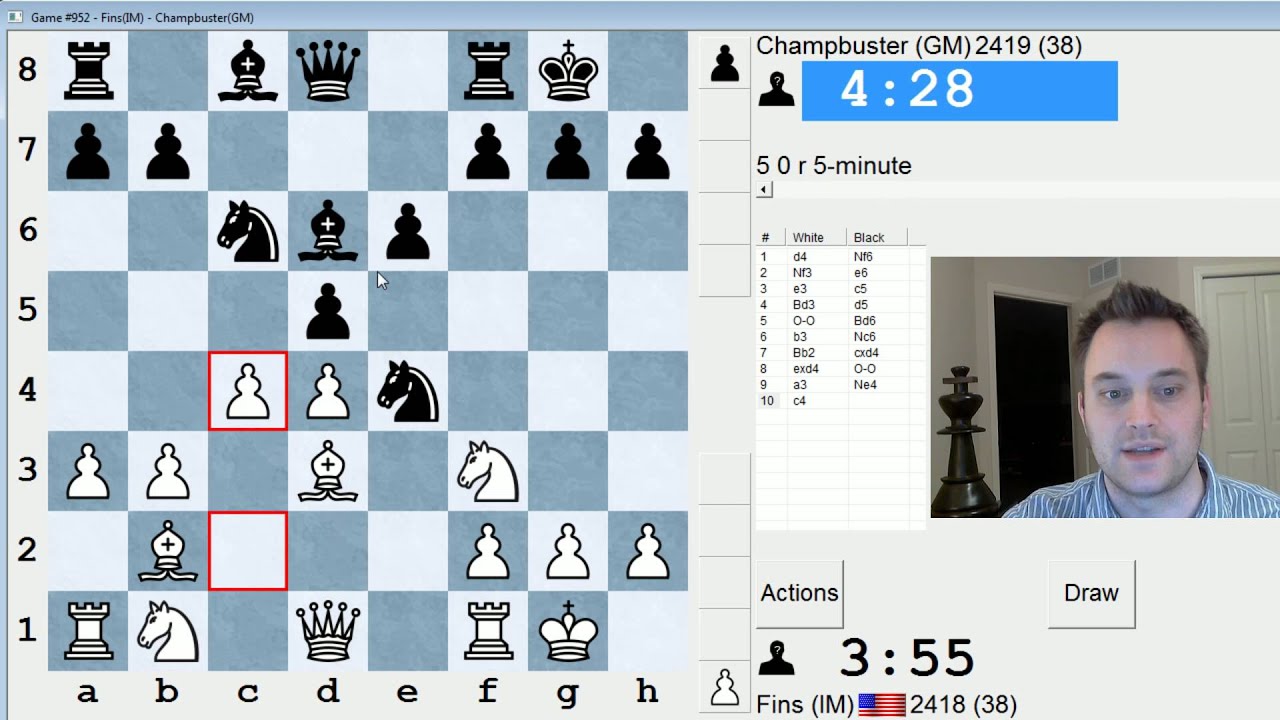 Blitz Chess #413: IM Bartholomew vs. GM Stefan Kristjansson (Colle-Zukertort System)